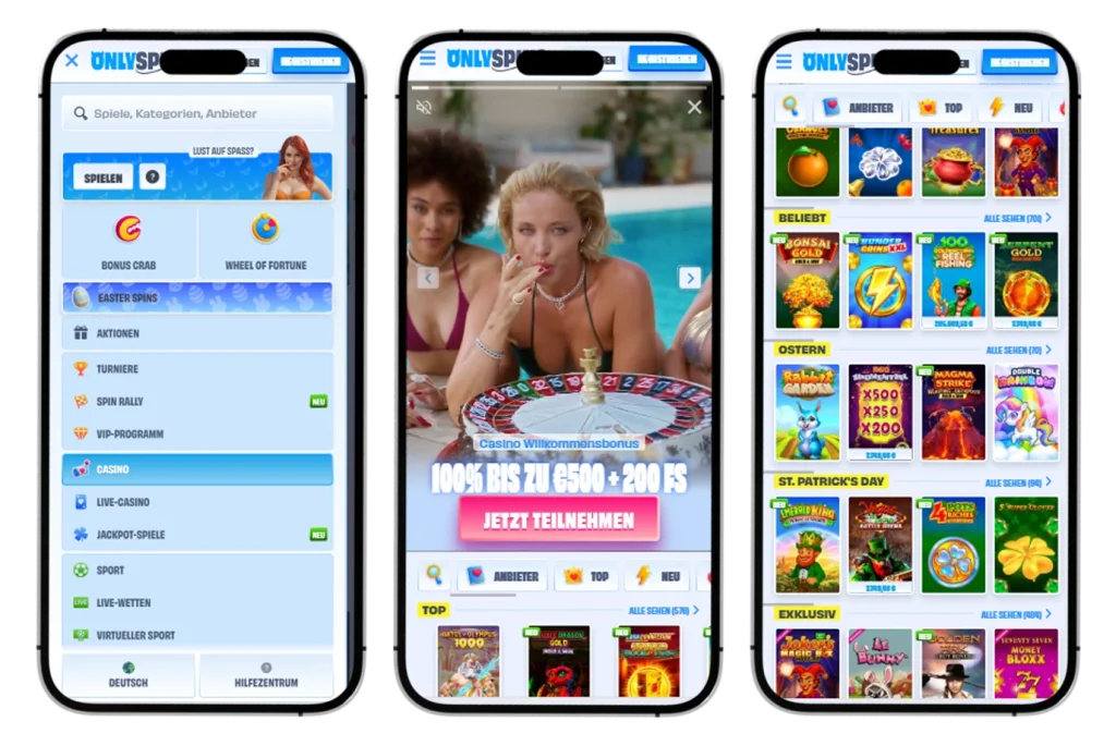 onlyspins casino mobil