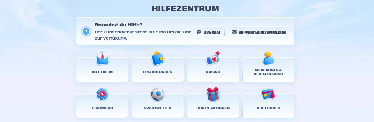 onlyspins casino Registrierung